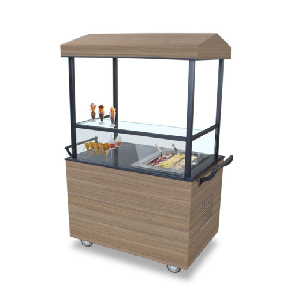 Forbes Industries 5442 Ice Cream/Gelato Cart 32.25"Wx 48"L X 78"H Enclosed Bottom Cabinet With Two Doors