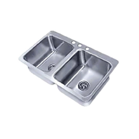 Advance Tabco SS-2-4521-7 Smart Series™ Drop-In Sink 2-compartment Self-rim Design