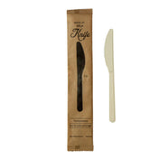 PacknWood 210CVPL722BBW - Bamboo Fiber Fork, 7"L, Wrapped Compostable & Heat Proof Corn