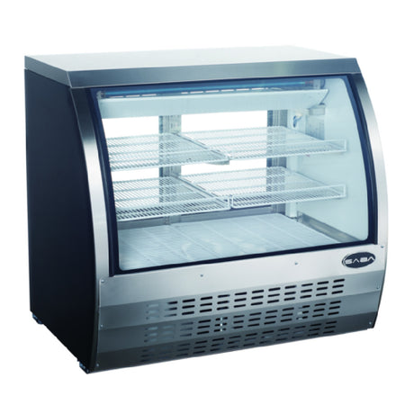 SABA SCGG-47 Curved Glass Refrigerated Deli Case 47-1/4" W 18 Cu. Ft. Capacity