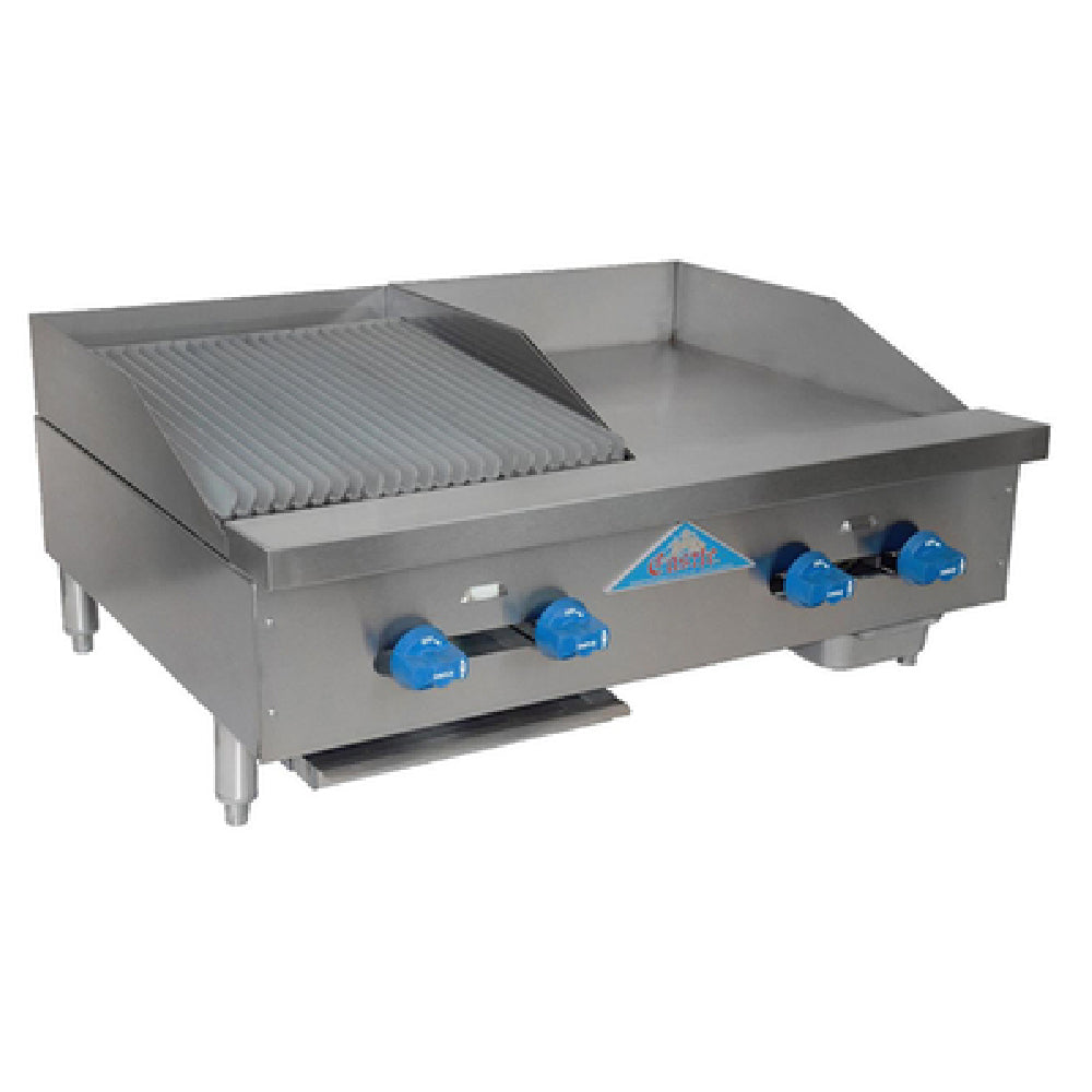 Comstock-Castle 3236-18-1.5RB Char-Broiler/Griddle Combination Countertop Gas