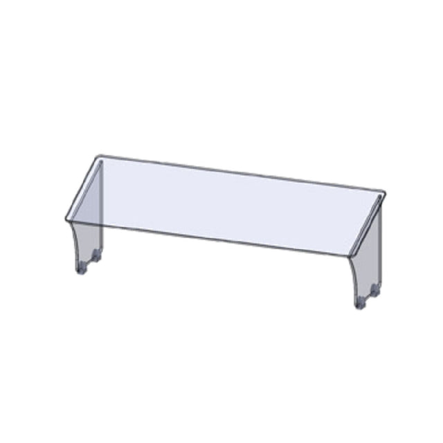 Premier Metal & Glass TMU1 Infinity UV Bonded Fixed Self-Service Sneeze Guard Single Sided Guard Without Top Shelf