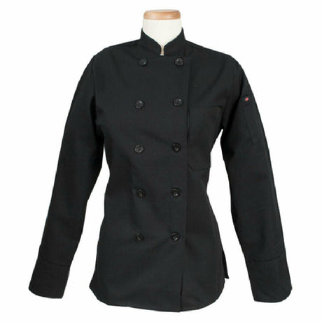 John Ritzenthaler Company RZWWCOATBK1X Women's Ritz® Kitchen Wears™ Chef's Coat 10-button