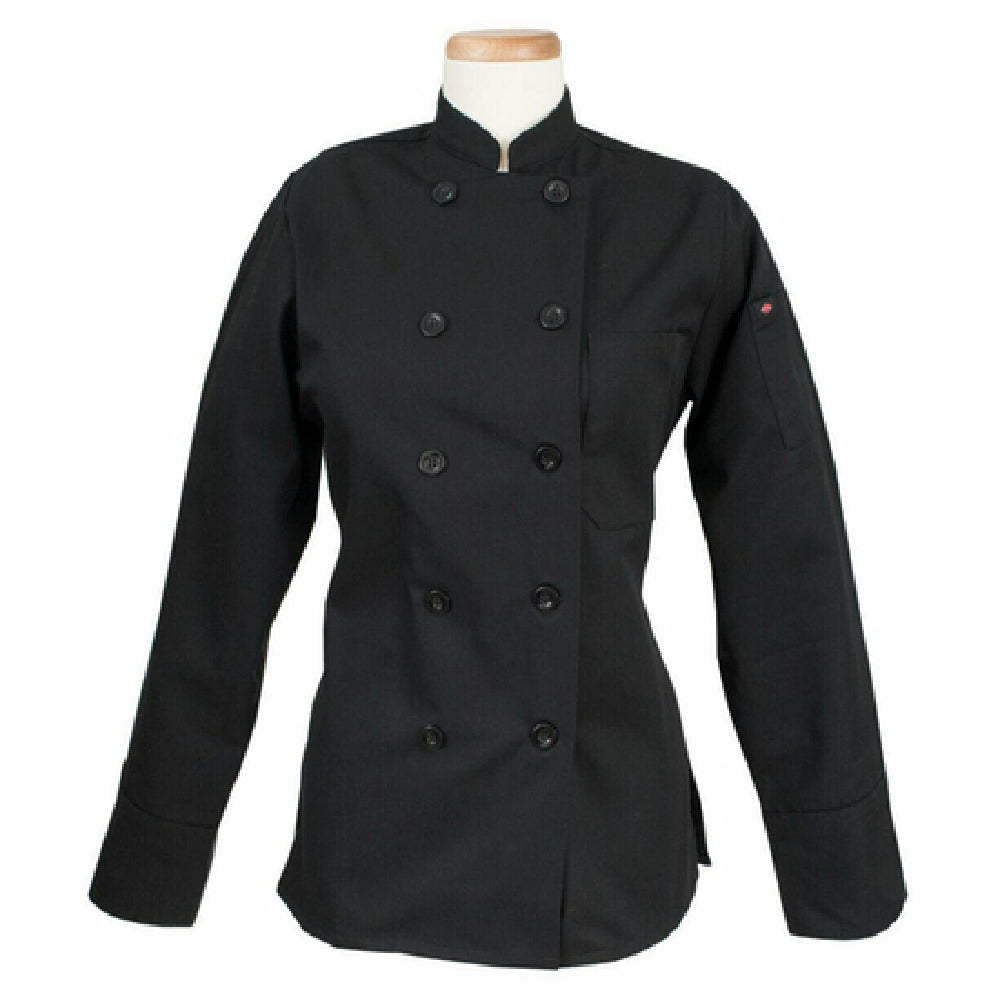 John Ritzenthaler Company RZWWCOATBKXS Women's Ritz® Kitchen Wears™ Chef's Coat 10-button