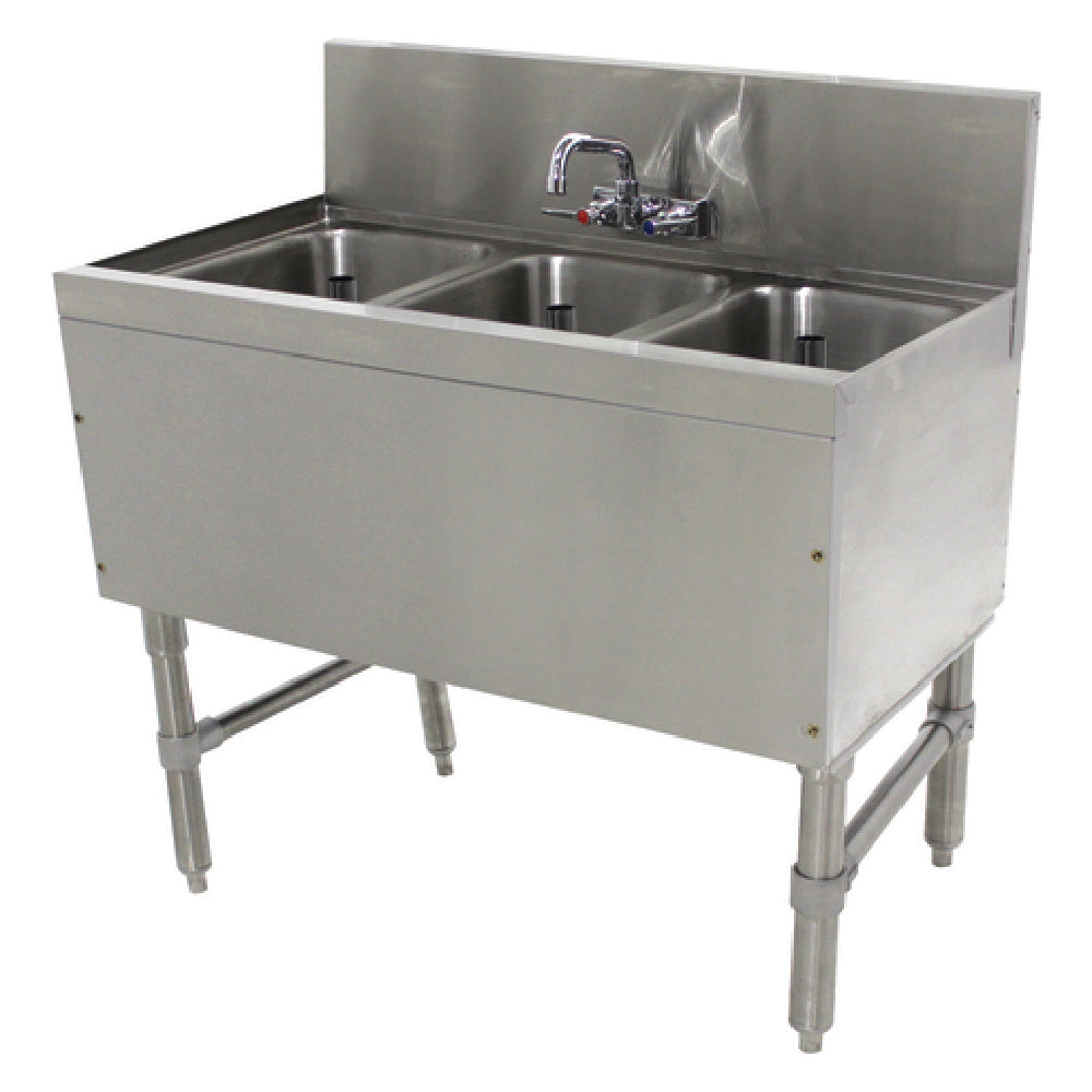 Advance Tabco PRB-19-33C Prestige Underbar Sink Unit 3-compartment 36"W X 20"D X 36"H