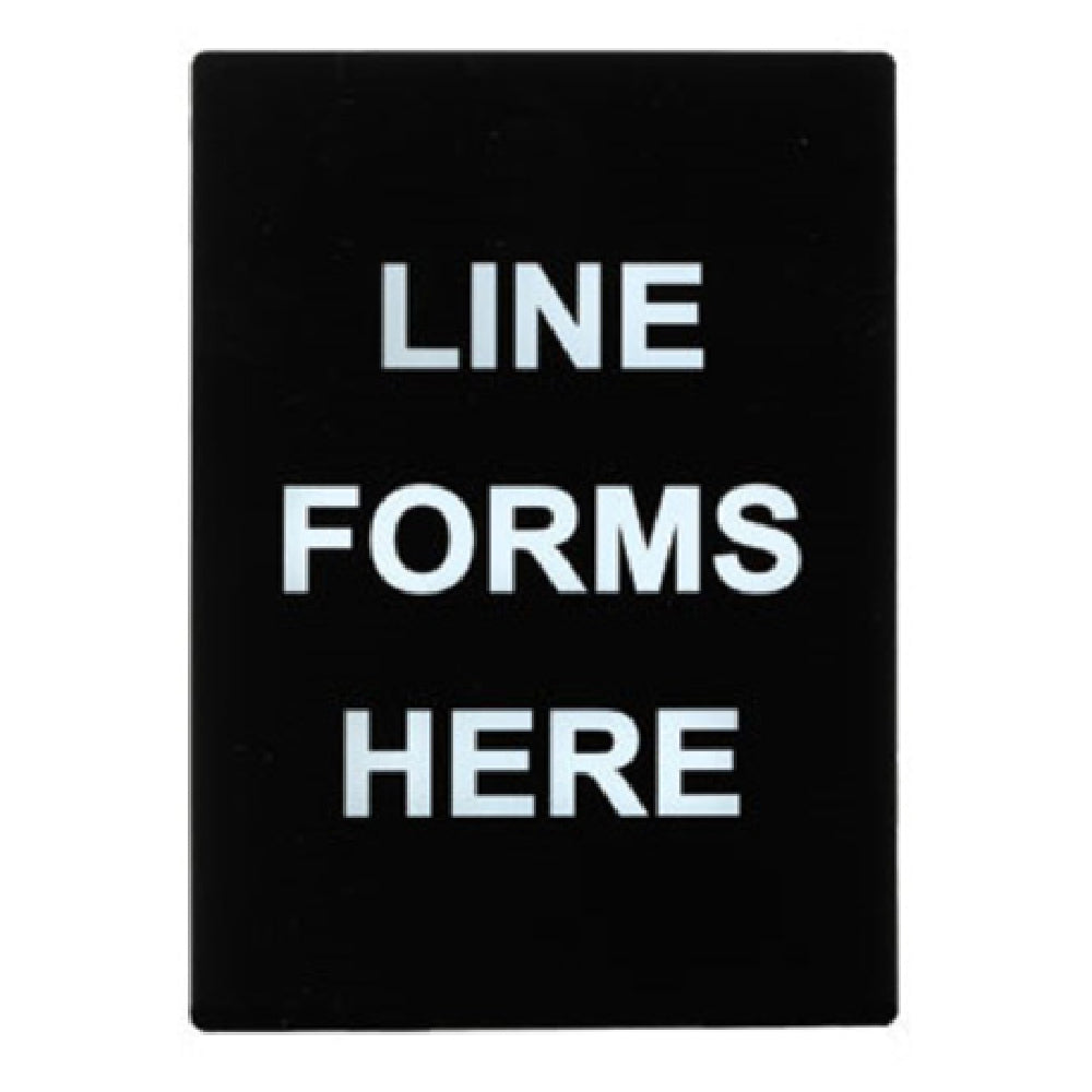 Winco SGN-803 Informational Sign 8-1/2"W X 11-1/2"H "Line Forms Here"