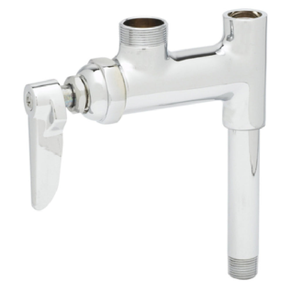 T&S Brass B-0155-01LN Add-On Faucet Without Nozzle Single Hole With 4" Nipple