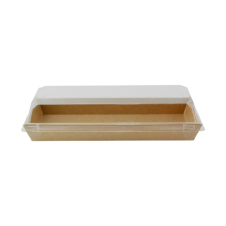 PacknWood 210SUPAP215K - Sushi Box With PET Lid, 14oz., Base: 8.5"W X 3"D X 1"H