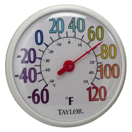 Taylor 6714 Indoor/Outdoor Dial Thermometer 13-1/4" Dial With ColorTrak Design