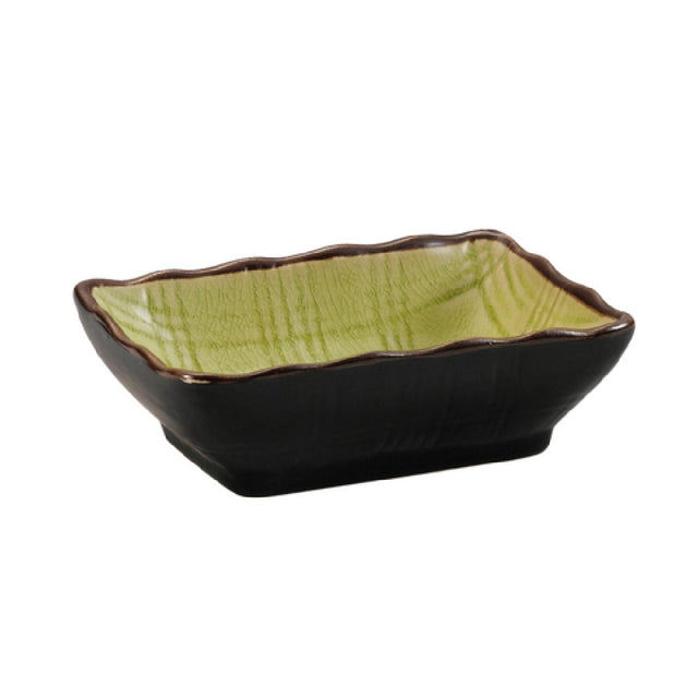 CAC China 666-32-G Japanese Style Sauce Dish 3-1/4"L X 2-1/2"W X 1"H Rectangular