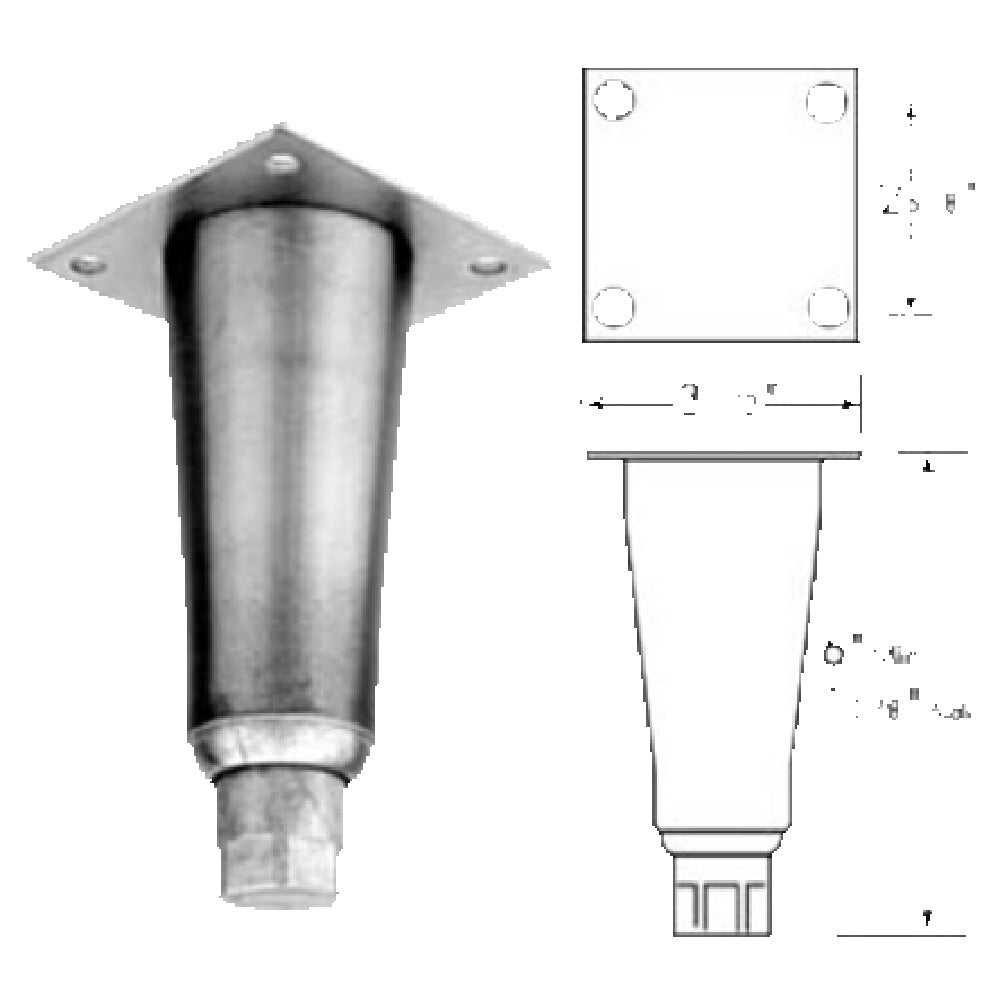 Franklin Machine Products 119-1035 Leg Equipment 3-1/2"