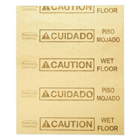 Rubbermaid FG425200YEL - Over-the-Spill™ Station Pads, "Caution Wet Floor", Large