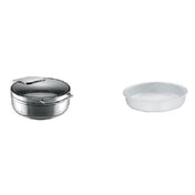 Bauscher Hepp 55.0001.6090 - Chafing Dish Promo Kit, Includes: (1) Round Induction Chafing Dish (55.0001.6040) & (3) 131.3 Oz. Porcelain Inserts (60.3072.9990)