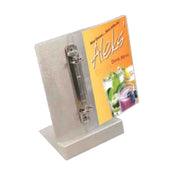 Menu Solutions MT2R-MIDB_BRUSH Table Tent Holds 5" X 7" Insert Single Panel