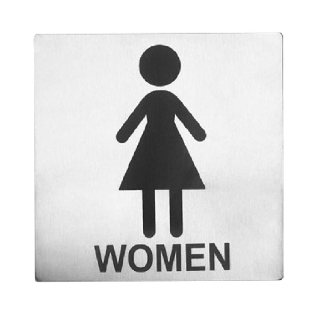 Tablecraft B11 Cash & Carry Sign 5" X 5" "Women Restroom"