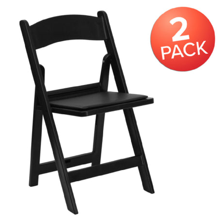 Flash Furniture 2-LE-L-1-BLACK-GG Hercules Series Folding Chair 1000 Lb. Weight Capacity