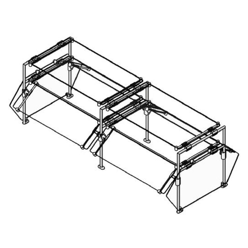 Eagle DCS6-SS-DT2 Spec-SHIELD™ Sneeze Guard Dual Tier Dual-sided