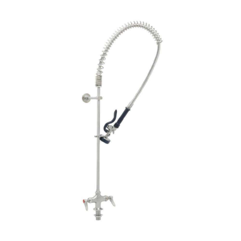 T&S Brass S-0113-B EverSteel Pre-Rinse Unit: EasyInstall Stainless Steel Single Hole Deck Mount Mixing Faucet