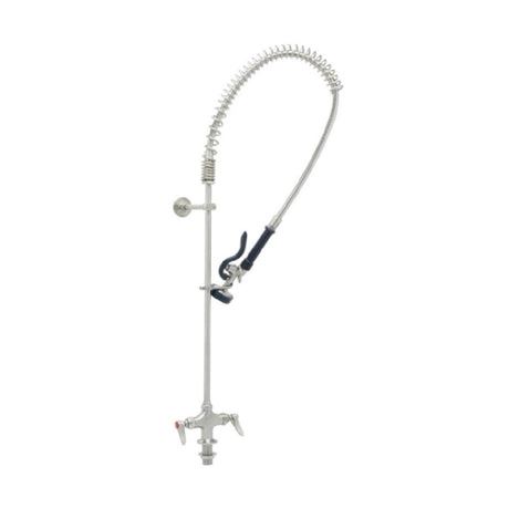 T&S Brass S-0113-B EverSteel Pre-Rinse Unit: EasyInstall Stainless Steel Single Hole Deck Mount Mixing Faucet