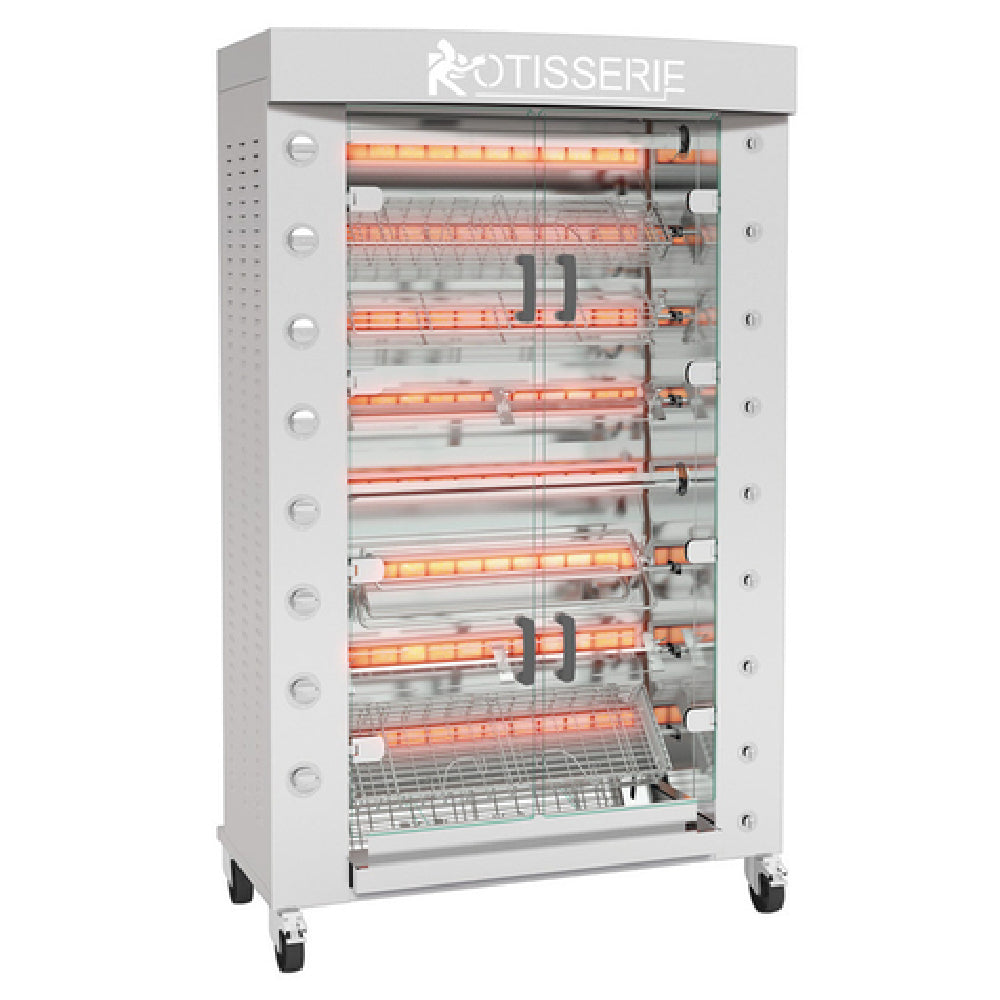 Rotisol FB1160-8G-SS_LP FlamBoyant Infrared Rotisserie Oven Gas Floor Model