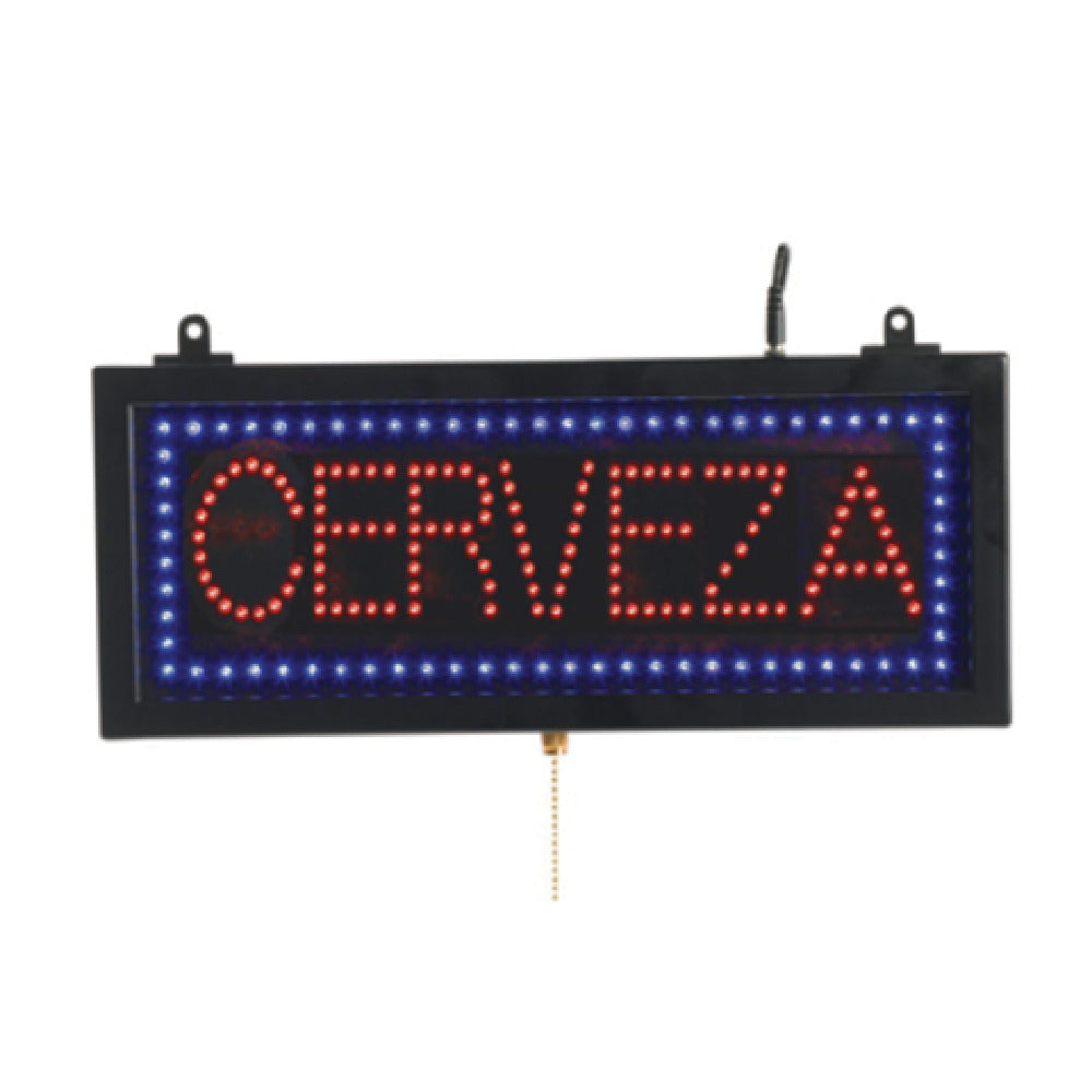 Aarco CER07S LED Sign 16-1/8"W X 6-3/4"H "CERVEZA"