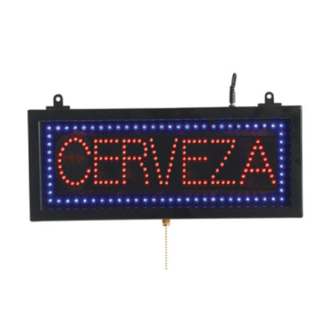 Aarco CER07S LED Sign 16-1/8"W X 6-3/4"H "CERVEZA"