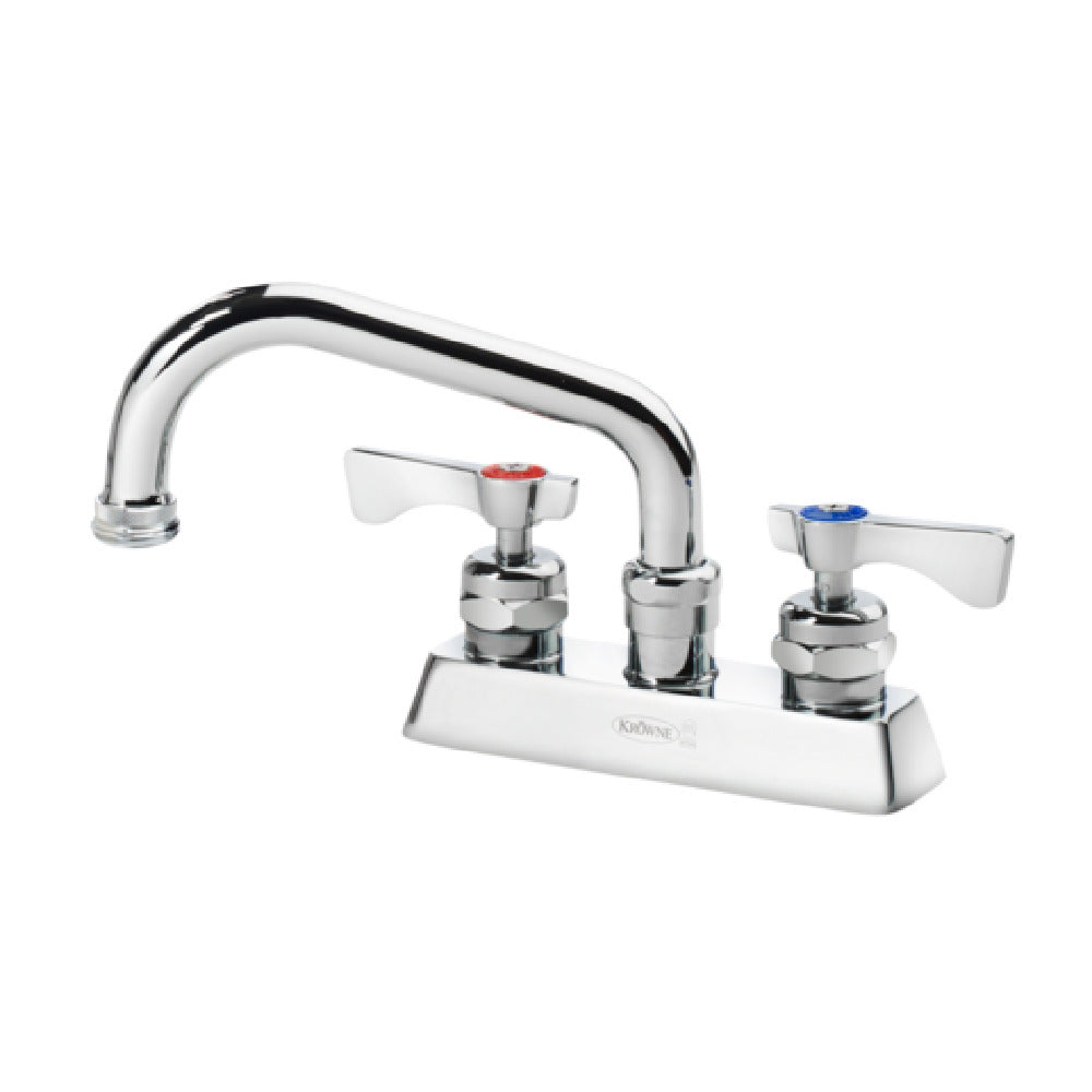 Krowne 15-350L Royal Series 4" Center Deck Laundry Tub Faucet 6" Spout With Hose Adaptor