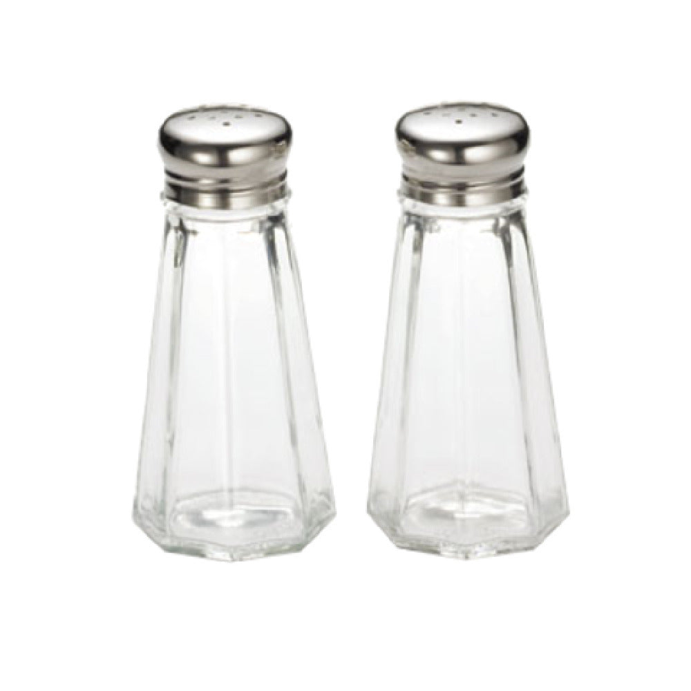 Tablecraft 156S&P-2 Salt/Pepper Shaker 3 Oz. Paneled Glass