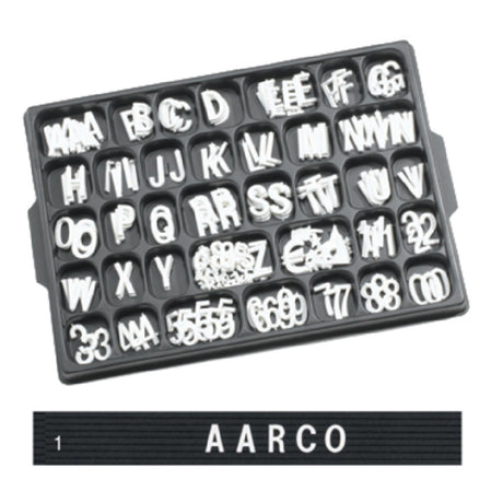 Aarco HF1.0 Letter Set 1"H Helvetica Typeface