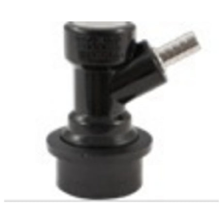 Krowne BC-904 Ball Lock Keg Coupler For Corny Kegs Black (beer Out) 1/4" Flare Hose End