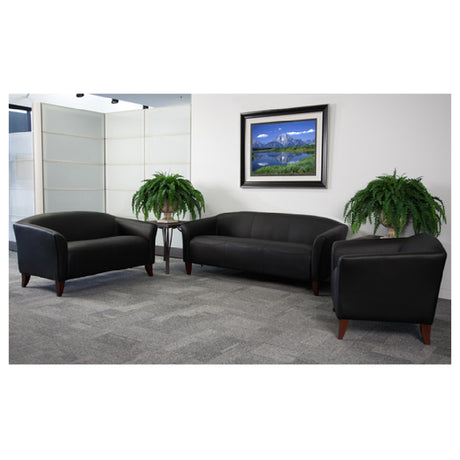 Flash Furniture 111-SET-BK-GG Hercules Imperial Series Reception Set Includes: (1) 33-1/2"W X 31"D X 29"H Chair