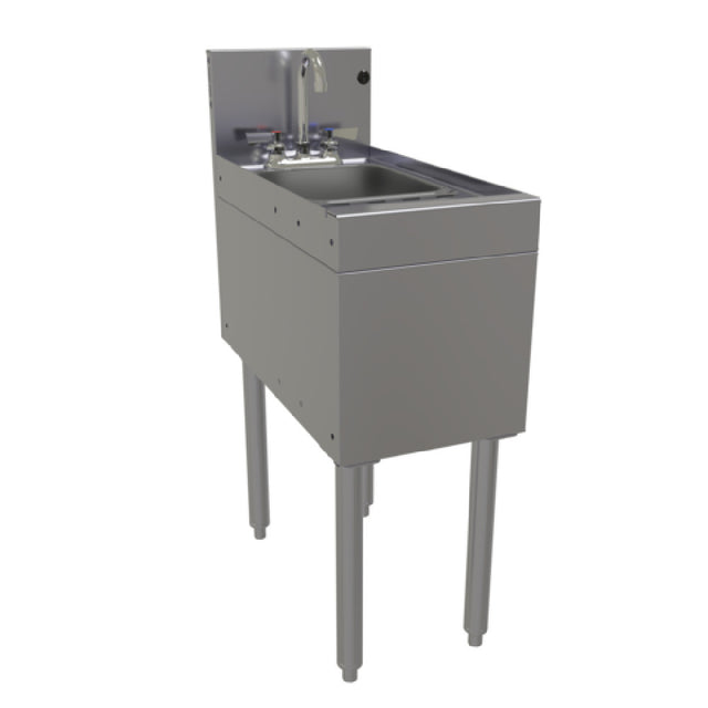 Glastender SWB-12 Underbar Wet Waste Sink Unit 12"W X 24"D 9-1/4" Wide X 11-1/2" Front-to-back X 6" Deep Bowl