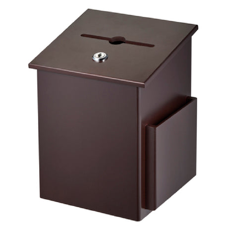 Alpine Industries ADI632-01-MA Wood Suggestion Box 7-1/4" X 7-1/2" X 10"H Lock & Key