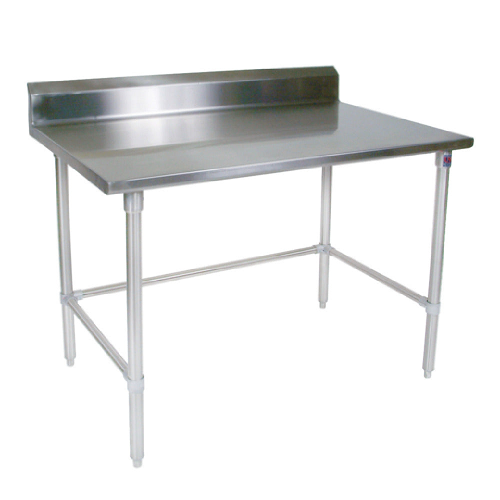 John Boos ST4R5-24108GBK Work Table 108"W X 24"D 14/300 Stainless Steel Top With 5" Backsplash