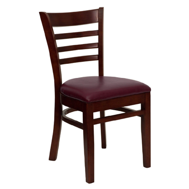 Flash Furniture XU-DGW0005LAD-MAH-BURV-GG Hercules Series Restaurant Chair Wood Ladder Back