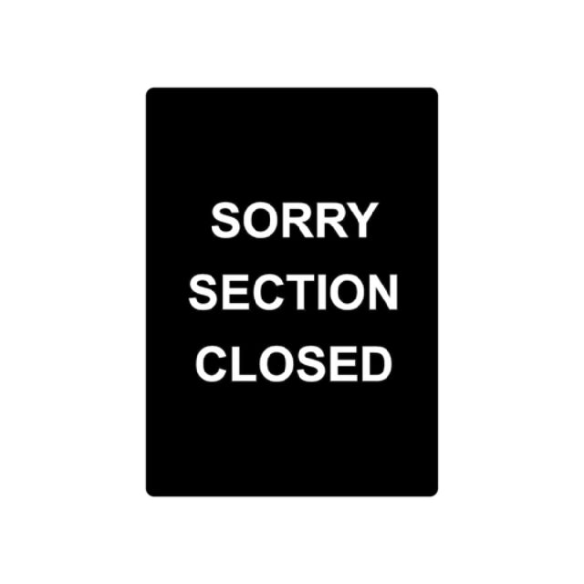 CAC China CCSN-CS4 Stanchion Sign "Sorry Section Closed" Double-sided