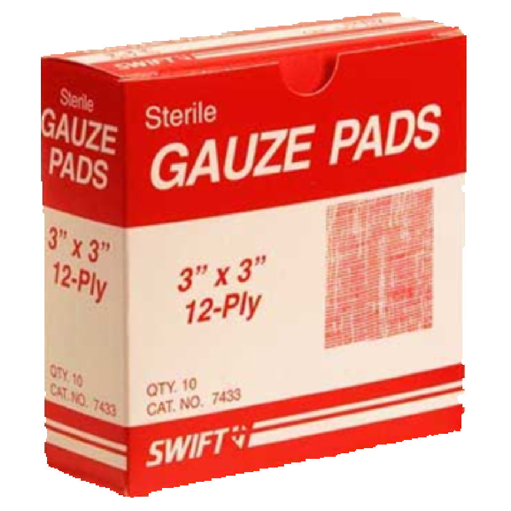 Franklin Machine Products 280-1528 Gauze Pads 3" X 3" (10 Per Box)