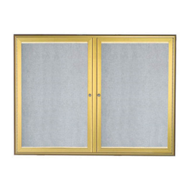 Aarco LOWFC3648G Waterfall Bulletin Board 48"W X 36"H Enclosed