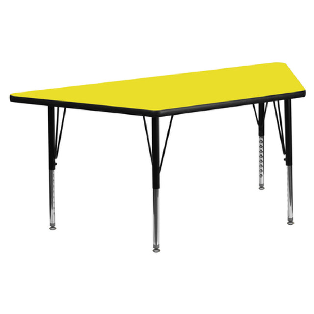 Flash Furniture XU-A2448-TRAP-YEL-H-P-GG Activity Table 46-1/4"W X 25-1/2"D X 16-1/4" To 25-1/4" Adjustable Height