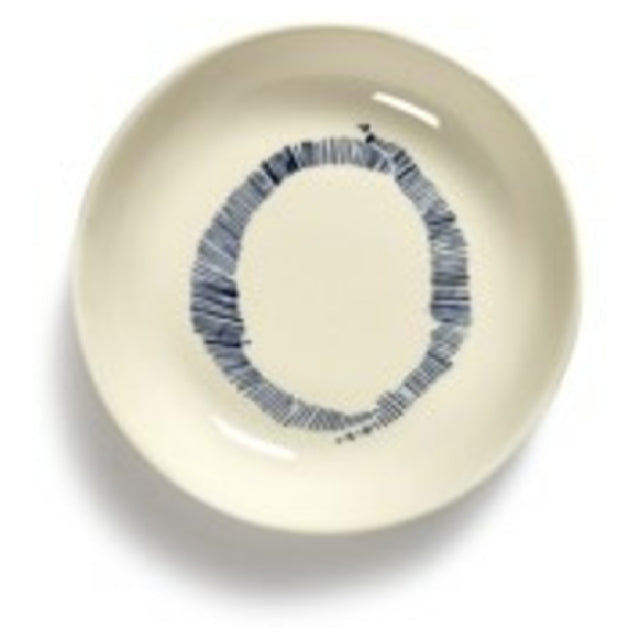 Paderno B8921002B Dish S White Swirl-Stripes Blue