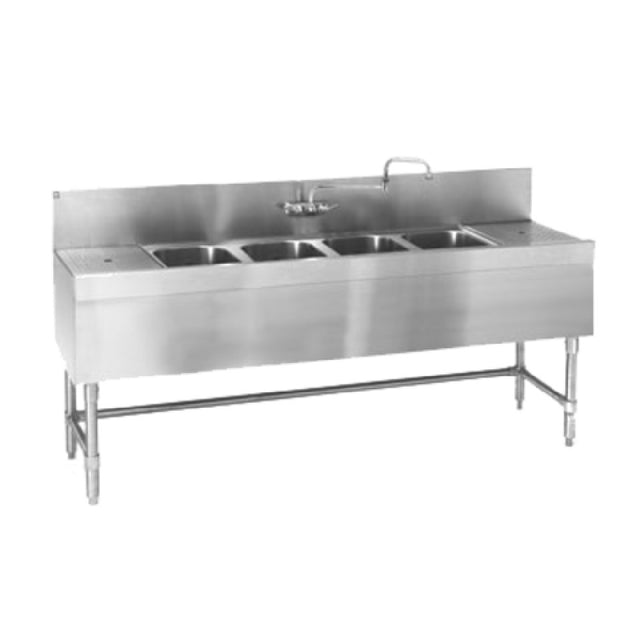 Eagle B4-4-19 Spec-Bar® Underbar Sink Unit Four Compartment 48"W X 19"D X 37"H