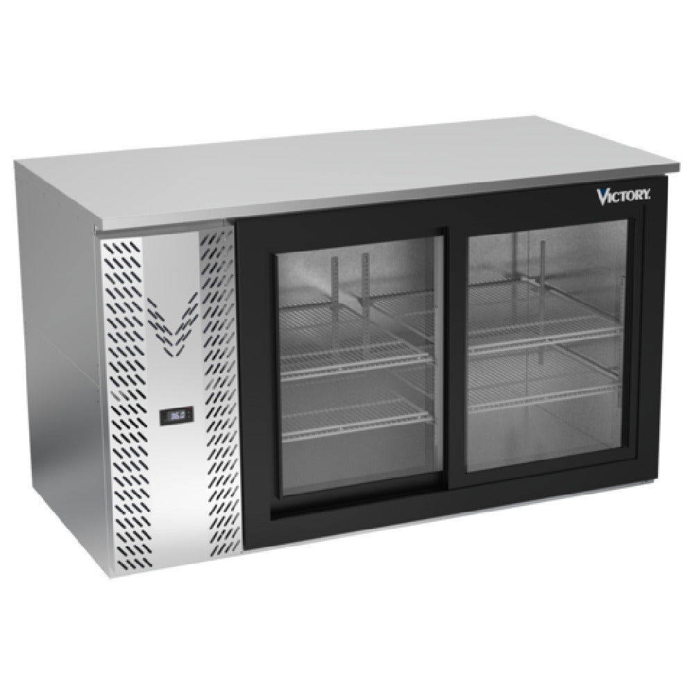 Victory VBB58HC-GS-S - Back Bar Refrigerator, Two-section, 58"W X 29-1/4”D X 34"H