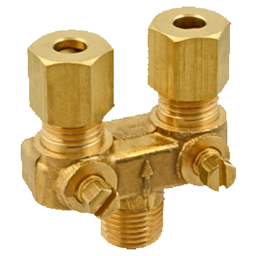 Franklin Machine Products 154-1024 Double Pilot Valve 1/8" NPT Inlet 3/16" Compression Outlet