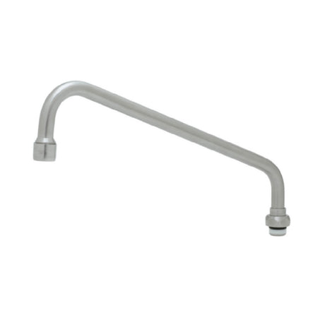 T&S Brass S062X EverSteel Faucet Stainless Steel 12" Swing Nozzle With Stream Regulator Outlet. Certified To ASME A112.18.1/CSA B125.1