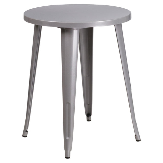 Flash Furniture CH-51080-29-SIL-GG Table 24" Dia. X 29"H Dining Height