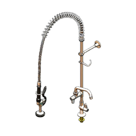 T&S Brass 5PR-1S06 Equip Pre-Rinse Unit 46"H 6" Add-on Faucet