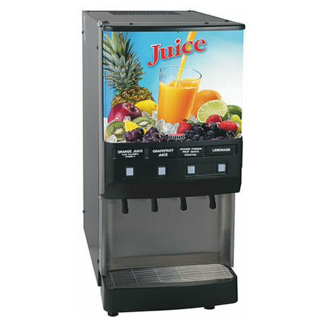 Bunn 37300.0000 JDF-4S Silver Series® 4-Flavor Cold Beverage System (3) 12 Oz. Drinks/min Capacity