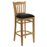 Flash Furniture XU-DGW0008BARVRT-NAT-BLKV-GG Hercules Series Restaurant Bar Stool