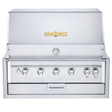 Crown Verity IBI36-LT Infinite Series 36" Built-In Outdoor Charbroiler Grill (5) 14750 BTUH Stainless Steel Burners