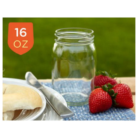 Buccaneer Container Corp 10120160003 (Buccaneer) Mason Jar 16 Oz. Glass